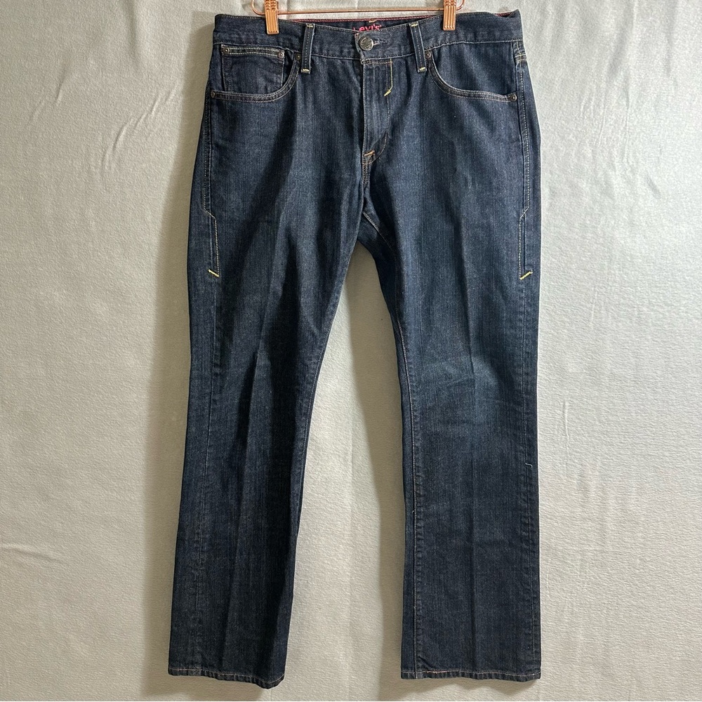 Levi’s Red Bootcut Jeans W34 L32 Dark Wash Denim Made in Mexico Very Rare